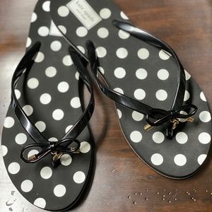 Kade Spade Polka Dot Flip Flops
